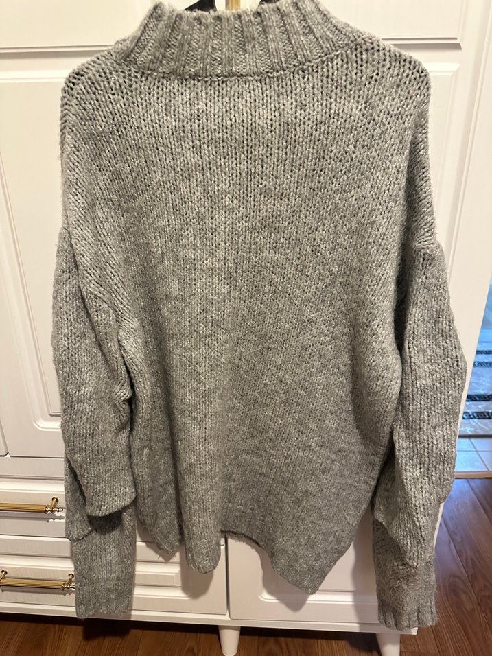 Gri boncuklu Kadın Triko Kazak - Görsel 5