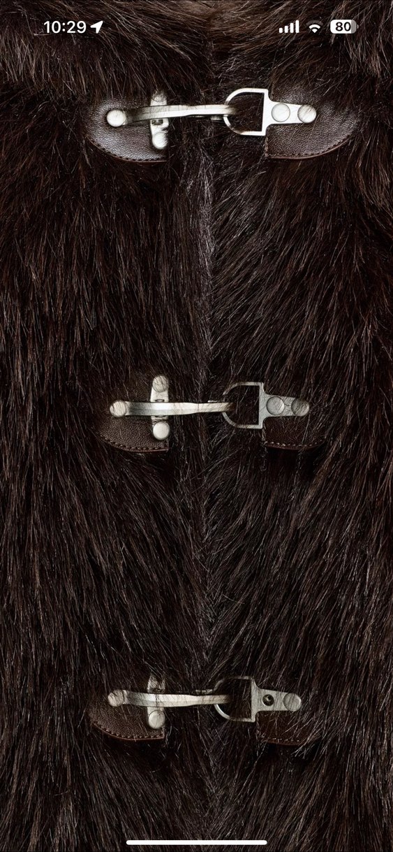 Zara Kahverengi Kürk Detaylı Midi Kadın Mont - Görsel 5