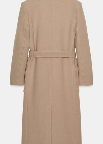 Zara Kemerli yün Kaban - Görsel 7