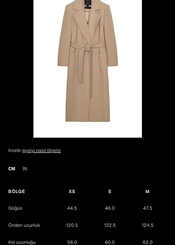 Zara Kemerli yün Kaban - Görsel 11