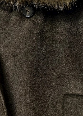 Zara Kürk Detaylı Kısa yünlü Kadın Kaban - Görsel 6