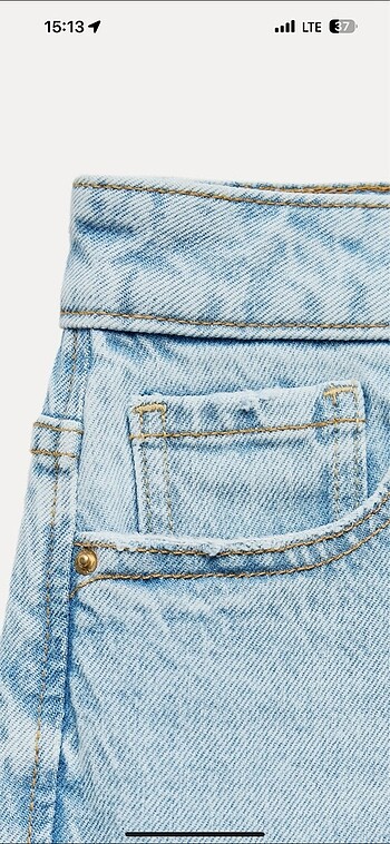 38 Beden mavi Renk Zara mom jean