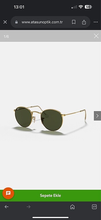 Beden Ray-Ban Güneş Gözlüğü