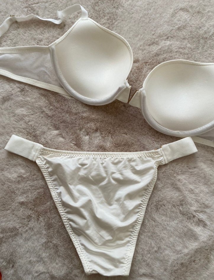 Beyaz Modern Klasik Sütyen ve Külot Takımı - Görsel 2