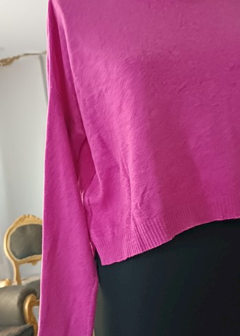 Pembe Salaş Örgü Kadın Kazak - Görsel 2