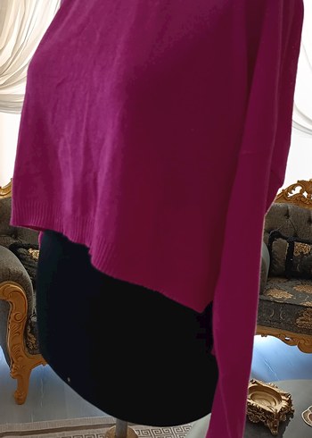 Pembe Salaş Örgü Kadın Kazak - Görsel 4