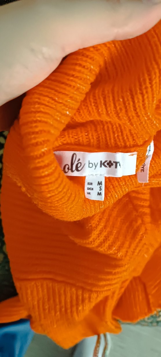 turuncu Balıkçı Yaka Kadın Kazak - Görsel 5