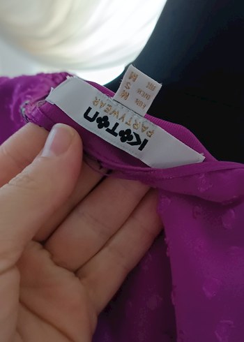 Mor Nakışlı Bohem Mini Elbise - Görsel 9