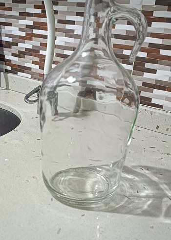 Kulp Detaylı Şeffaf Cam Sürahi - Görsel 2