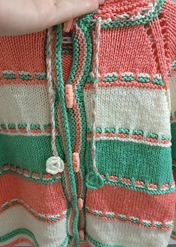 Kız Çocuk Bohem Örgü Hırka - Görsel 2