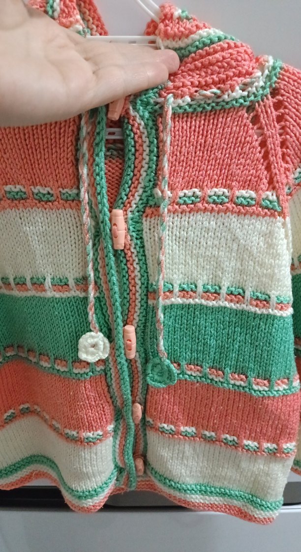 Kız Çocuk Bohem Örgü Hırka - Görsel 2