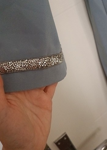 Taşlı uzun abaya - Görsel 5