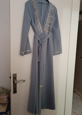 Taşlı uzun abaya - Görsel 4