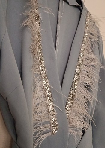 Taşlı uzun abaya - Görsel 6