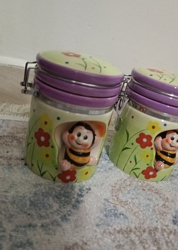 Mor Kapaklı Renkli Mutfak Kavanozları - Görsel 2