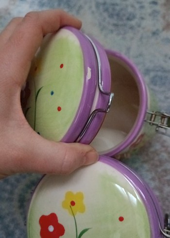 Mor Kapaklı Renkli Mutfak Kavanozları - Görsel 7