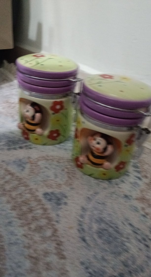 Mor Kapaklı Renkli Mutfak Kavanozları - Görsel 3