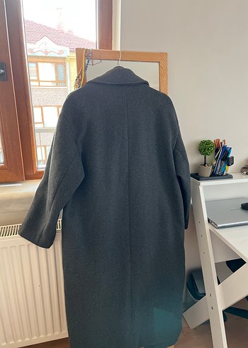 Zara Zara Gri Midi Kadın Kaban