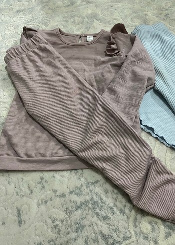 Gri ve Mavi Hamile ve Emzirme Pijama Takımları - Görsel 2