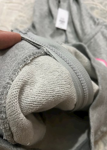 Kız Çocuk Gri Kapüşonlu Fermuarlı Sweatshirt - Görsel 7