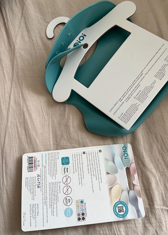 Oioi mama önlüğü ve mama kaşığı - Görsel 2