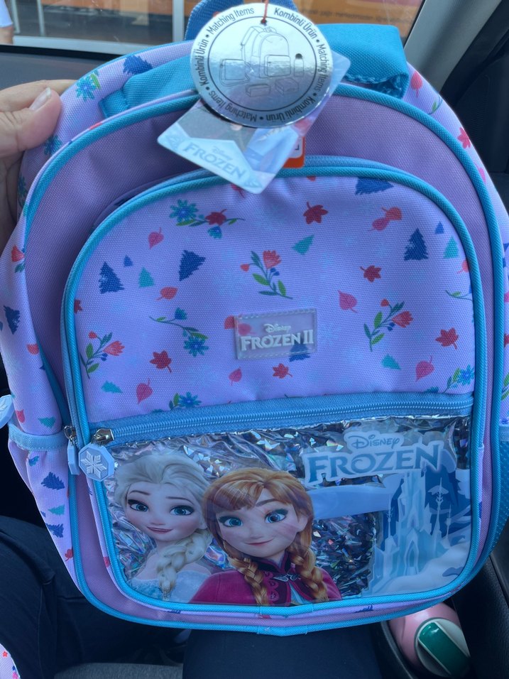 Frozen II Çiçek Desenli Çocuk Sırt Çantası  ilkokul — görsel 7/9