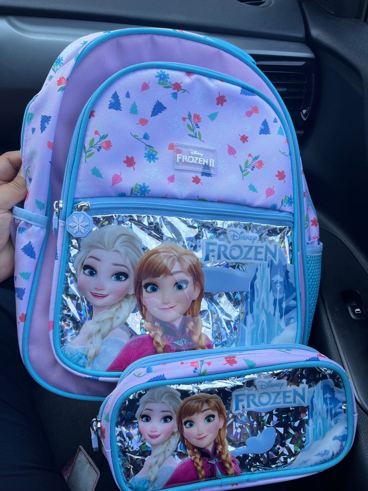 Frozen II Çiçek Desenli Çocuk Sırt Çantası  ilkokul — görsel 9/9