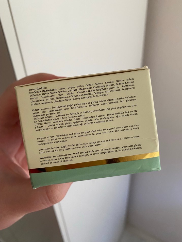 Pirinç özlü aydınlatıcı ton eşitleyici maske - Görsel 3