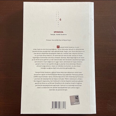  Spinoza | Teolojik-Politik İnceleme