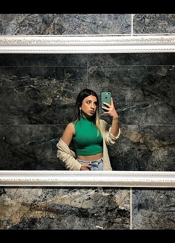 s Beden YEŞİL CROP 