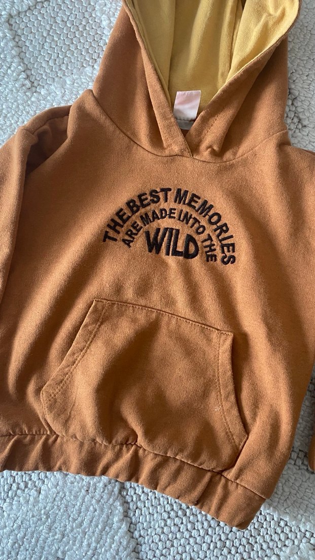 Kapüşonlu Kahverengi Erkek Çocuk Sweatshirt - Görsel 2