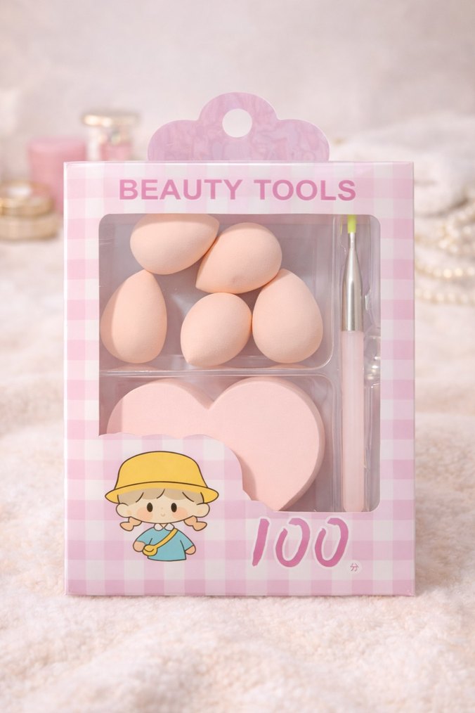 MAKYAJ SÜNGERİ VE FIRÇA SETİ - Görsel 2