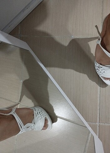 38 Beden beyaz Renk Beyaz topuklu ayakkabi