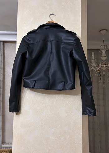 Derimont Siyah Biker Deri Ceket - Görsel 2