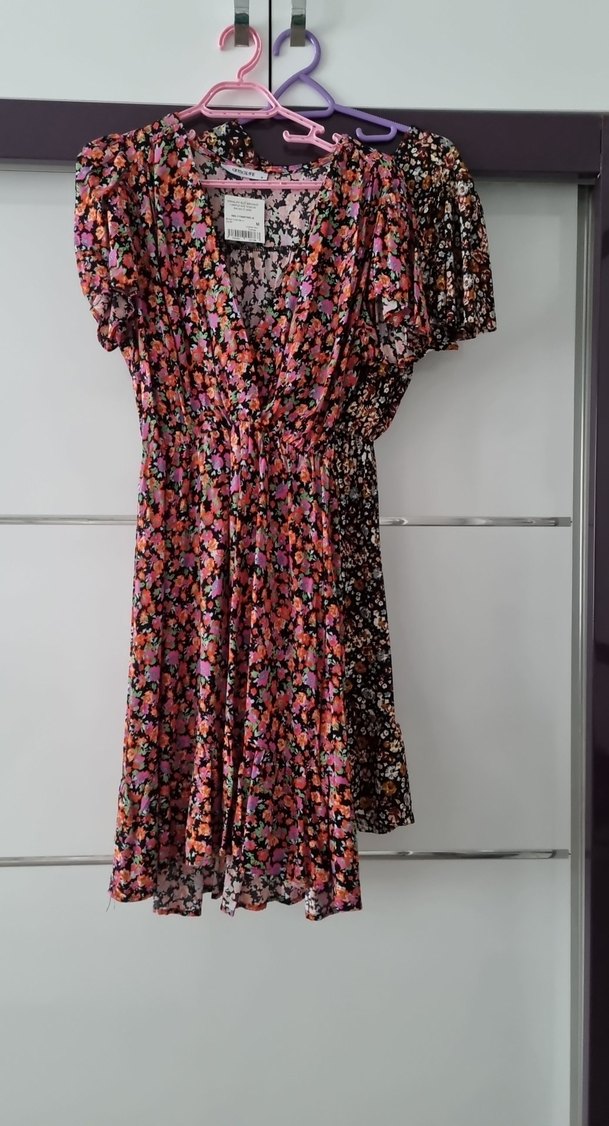 Çiçek Desenli Uzun Bohem Elbise - Görsel 3