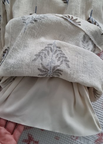 Bej Pamuklu Bohem V Yaka Uzun Kollu ikili takım - Görsel 5