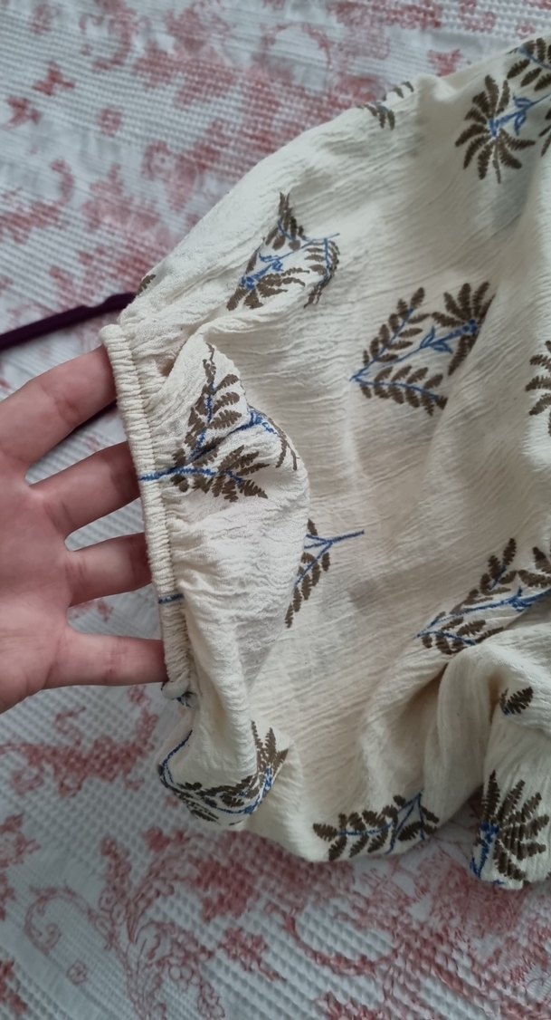 Bej Pamuklu Bohem V Yaka Uzun Kollu ikili takım - Görsel 3