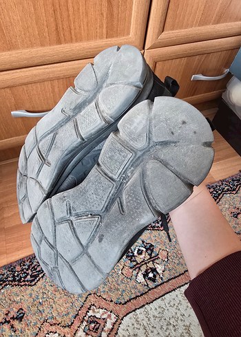 Siyah Gri Spor Ayakkabı Bağcıkları - Görsel 6