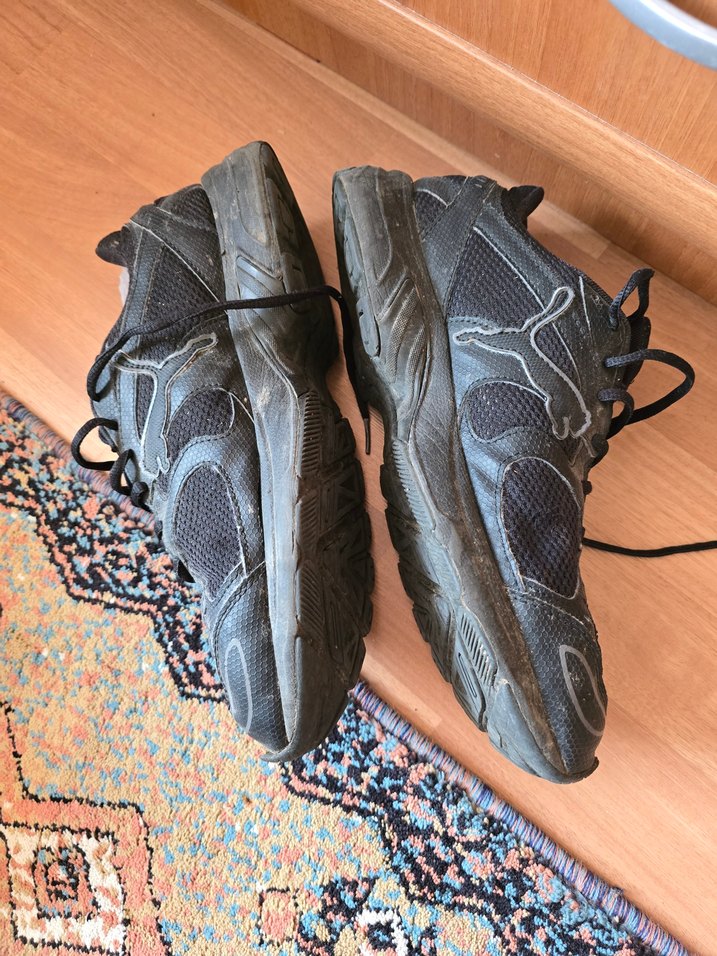 Siyah Kadın Spor Ayakkabı Velcro Bantlı - Görsel 4