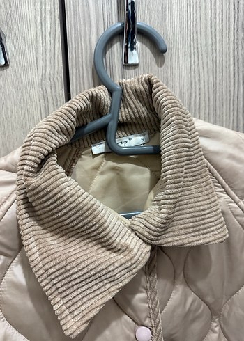 Bej Düğmeli Kadın Keten Ceket - Görsel 2