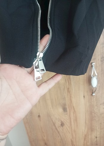 36 Beden Siyah Fermuarlı Kolsuz Mini Yelek