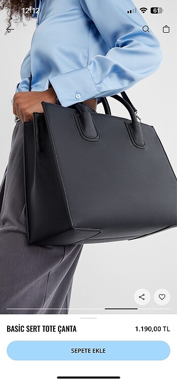 Stradivarius Siyah tote çanta