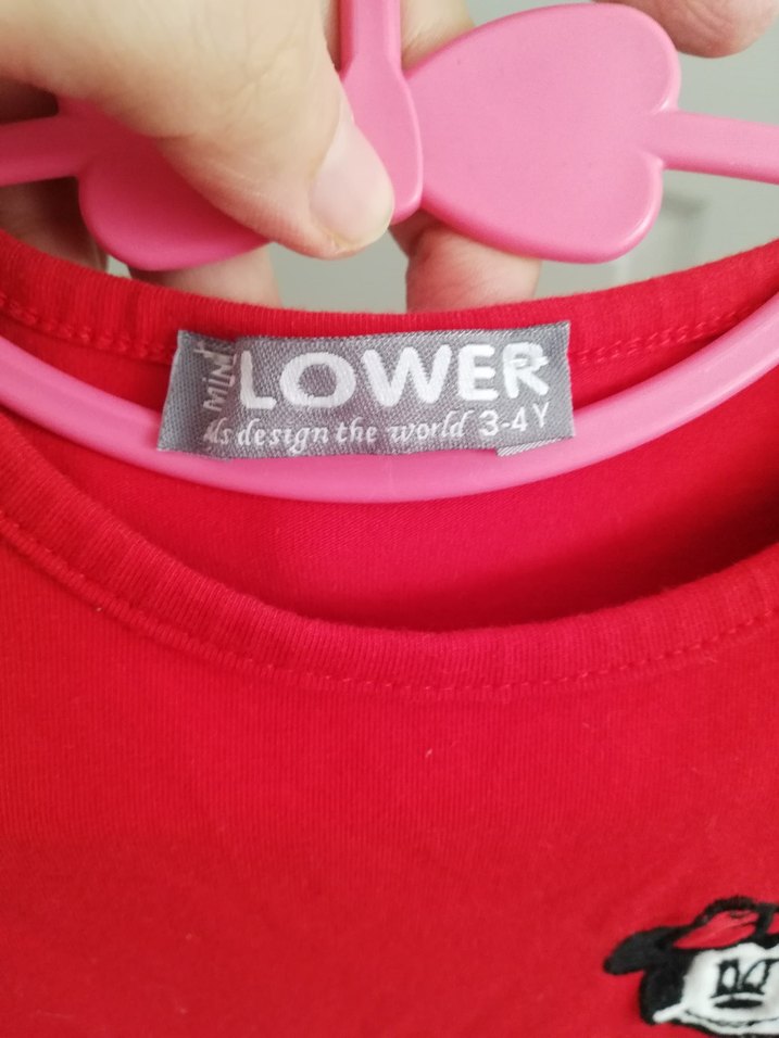 Uzun Kollu Kız Çocuk Minnie Mouse Elbise - Görsel 3