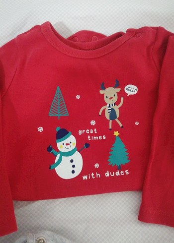 3 adet çıtçıtlı body 3-6 ay - Görsel 2