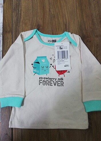 9-12 Ay Beden turkuaz Renk Hellobaby Pijama takımı 