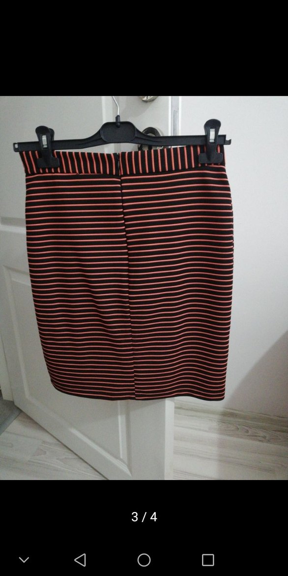 Çizgili Kadın Etek - Görsel 3