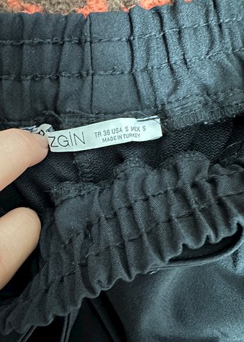 s Beden Siyah Kadın Midi Kumaş Pantolon