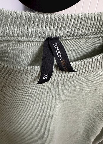 xs Beden Kadın yeşil Pamuklu Regular Fit Kazak