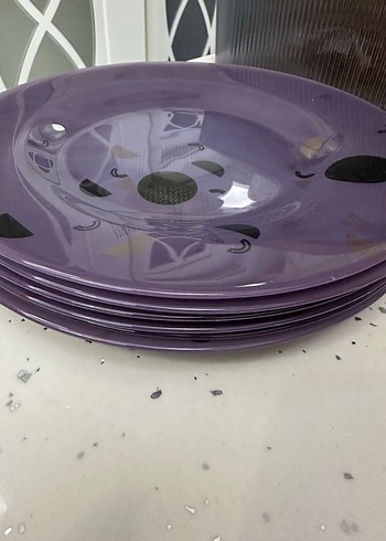 Mor Desenli 6 lı servis tabağı - Görsel 3