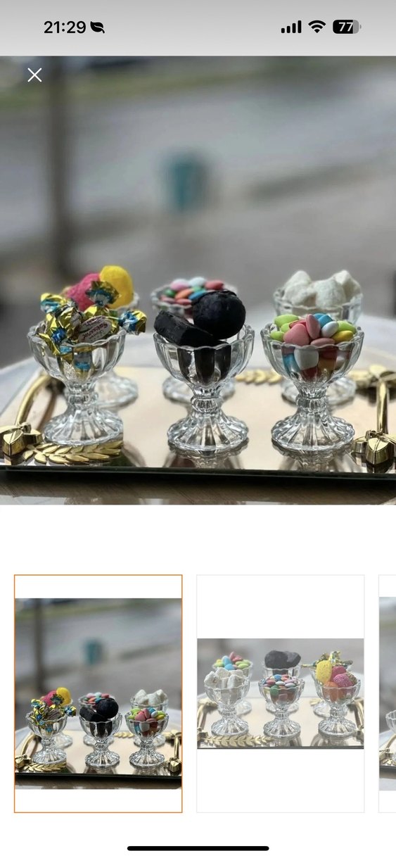 Altın Detaylı Kristal Ayaklı Kadehler - Görsel 2